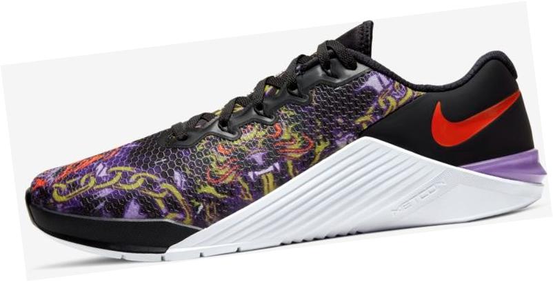 Nike Metcon 5 Black / Purple Nebula / White / Bright Cactus