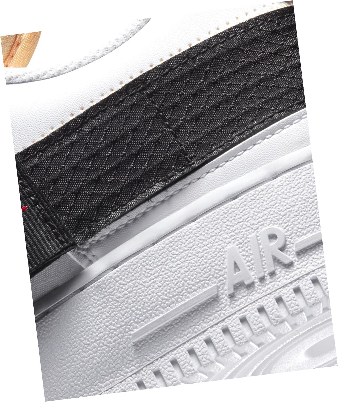 Nike AF1-Type White / Black / Melon / Habanero Red