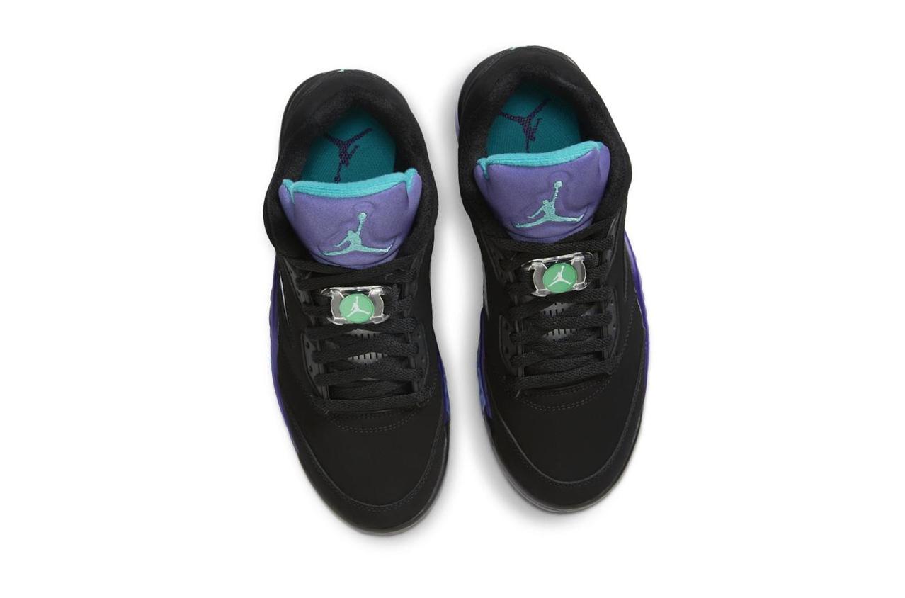 Air Jordan V Low Black/Grape Ice/New Emerald