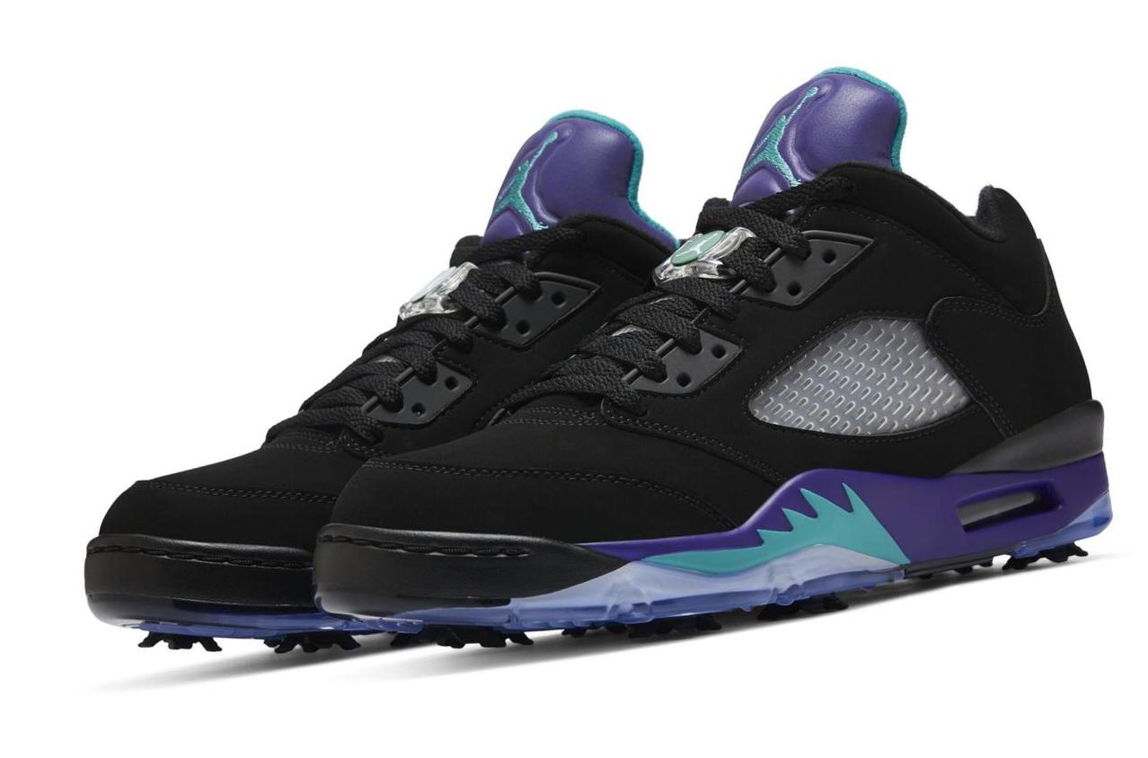 Air Jordan V Low Black/Grape Ice/New Emerald