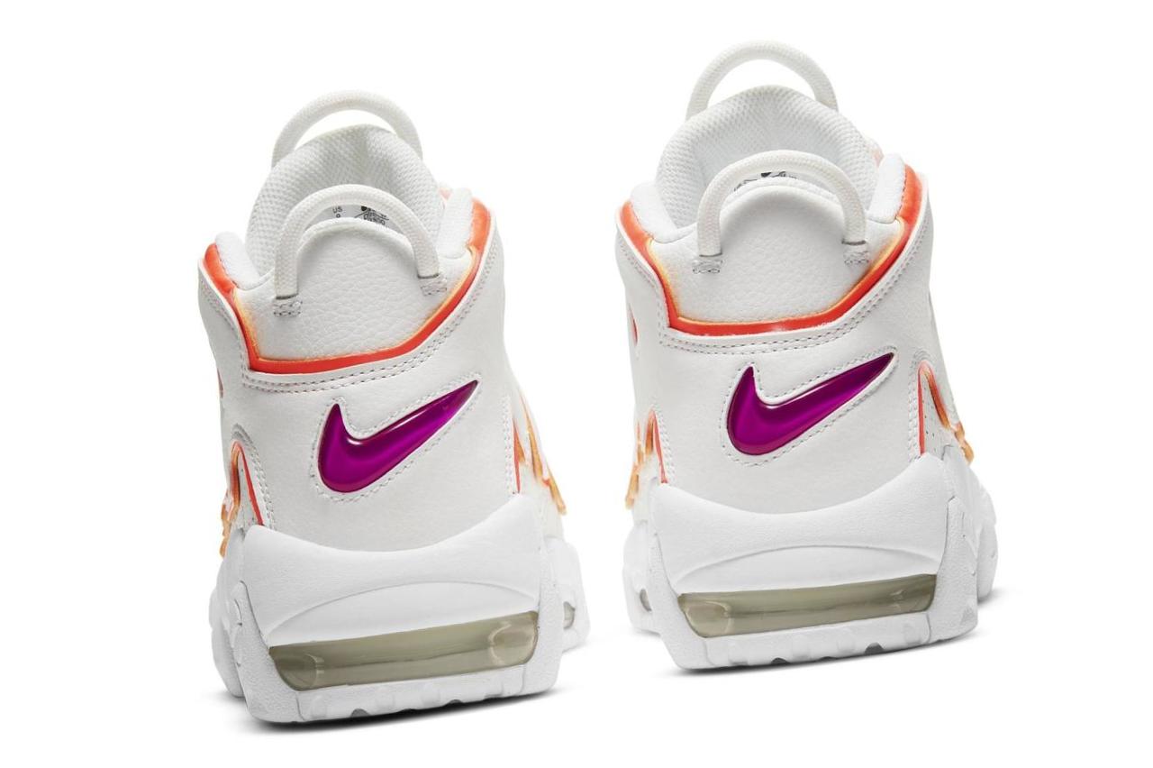 Nike Air More Uptempo Summit White/White/Bright Mango/Red Plum