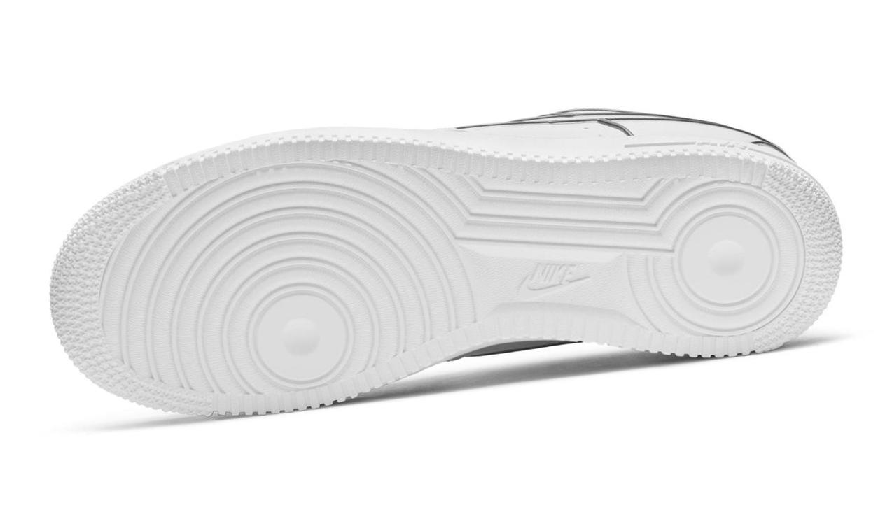 Nike Air Force 1 White/White/Metallic Pewter