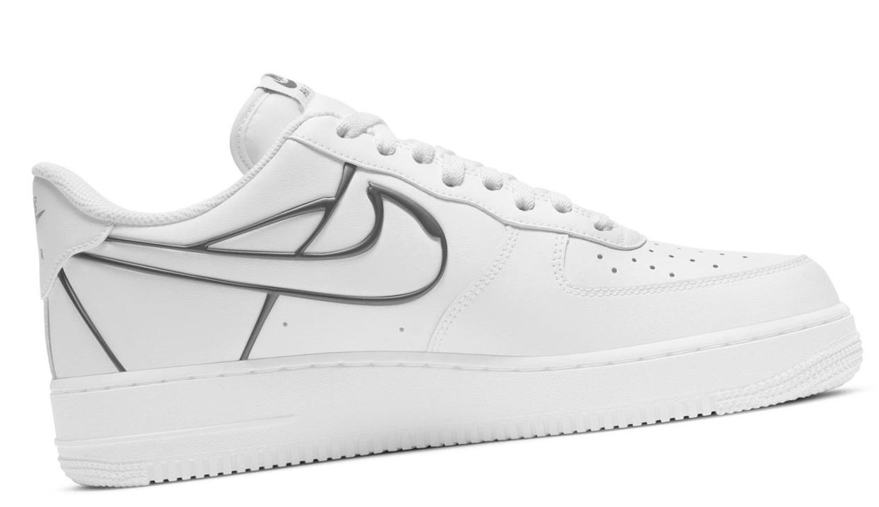 Nike Air Force 1 White/White/Metallic Pewter