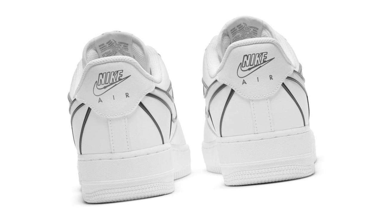 Nike Air Force 1 White/White/Metallic Pewter