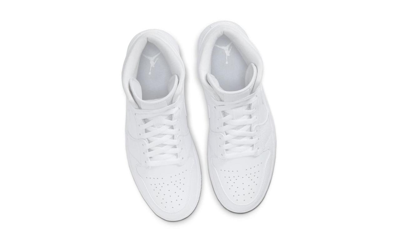 Air Jordan 1 Mid White/White/White&nbsp;554724-130
