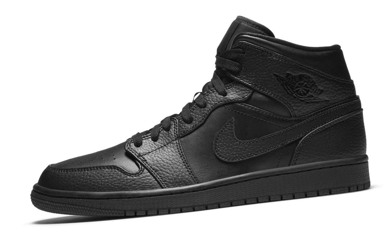 Air Jordan 1 Mid Black/Black/Black&nbsp;554724-091