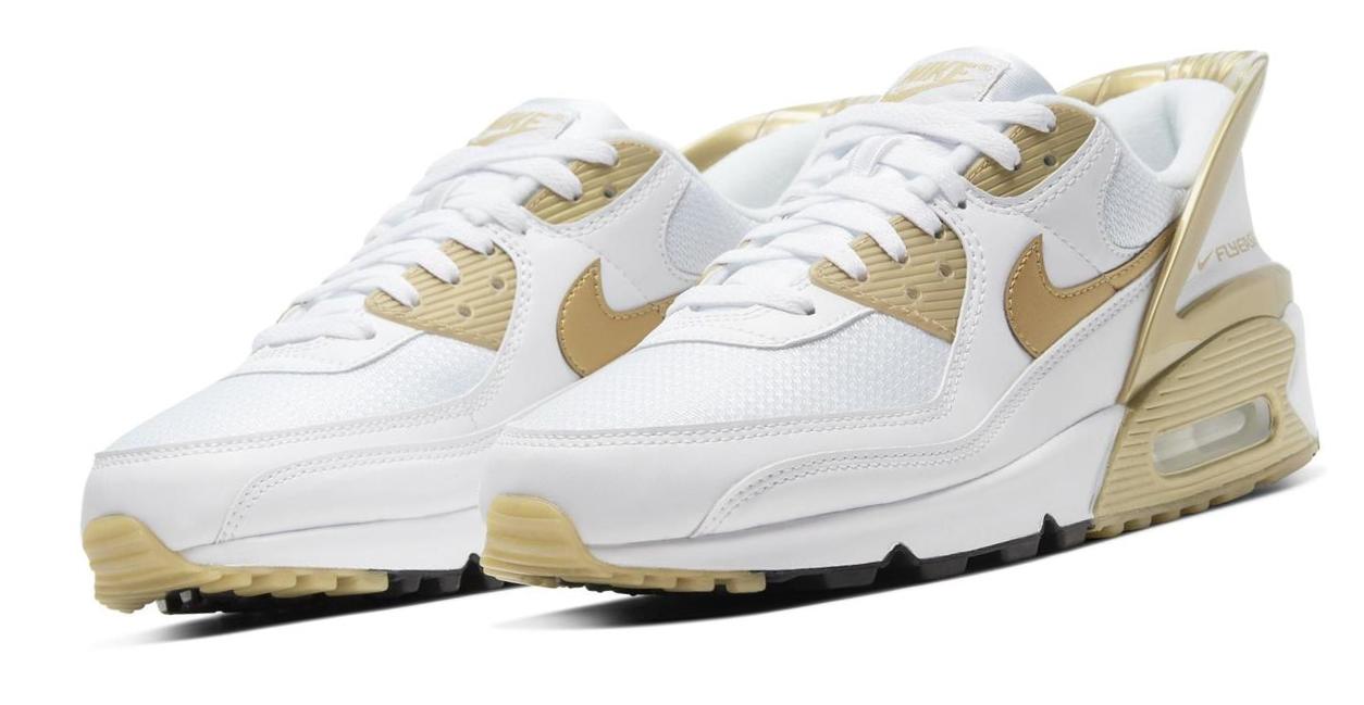 Nike Air Max 90 FlyEase White/White/Black/Metallic Gold