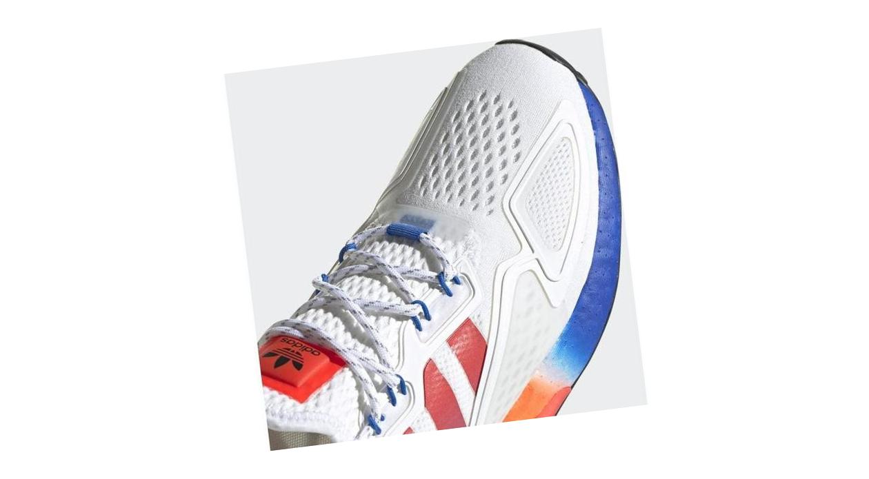 adidas ZX 2K Boost Cloud White / Solar Red / Blue