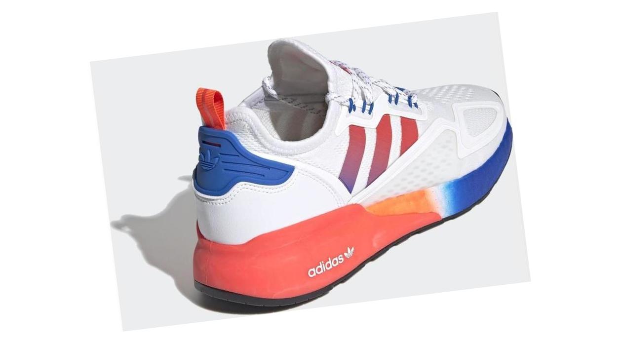 adidas ZX 2K Boost Cloud White / Solar Red / Blue