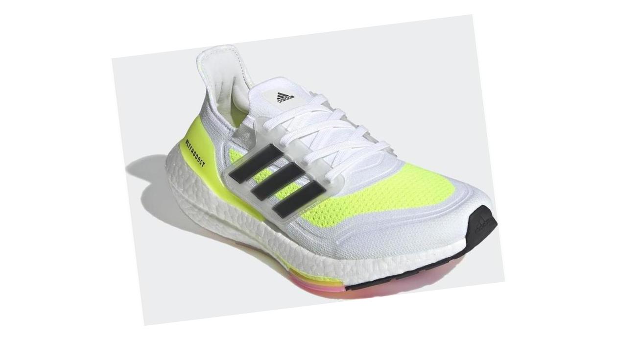 adidas Ultraboost 21 Cloud White / Core Black / Solar Yellow