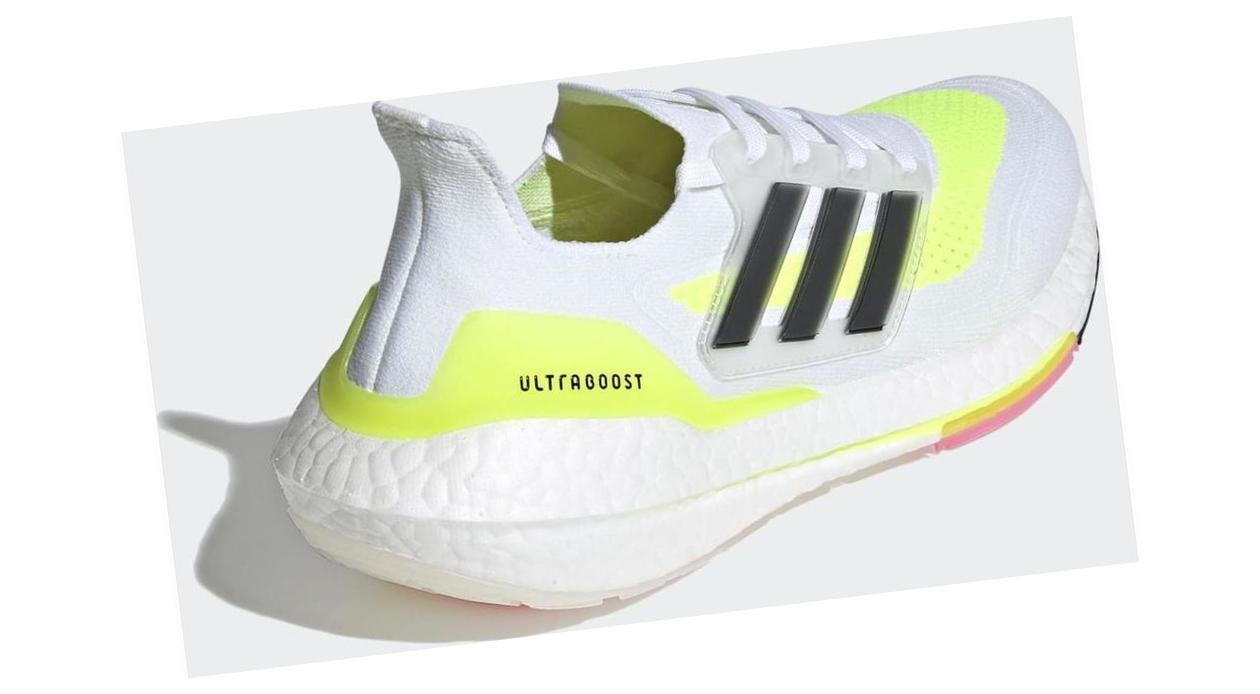 adidas Ultraboost 21 Cloud White / Core Black / Solar Yellow