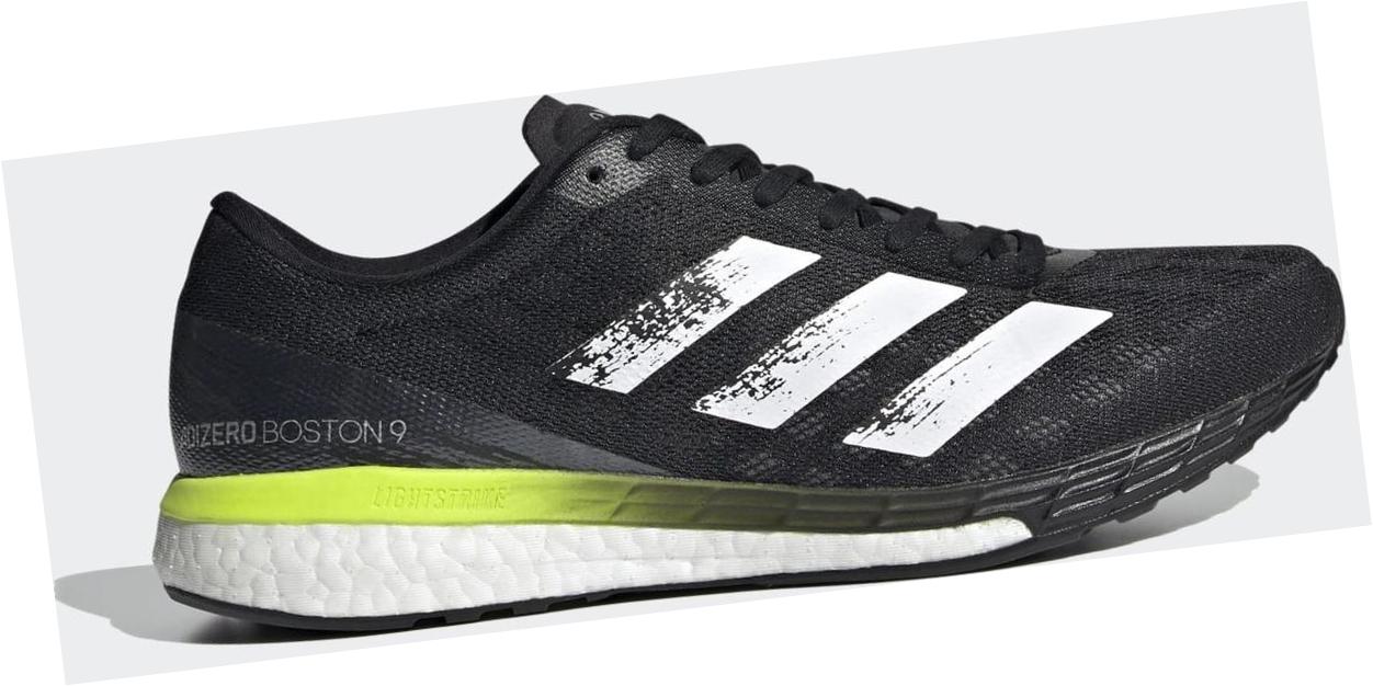 adidas Adizero Boston 9 Core Black / Cloud White / Solar Yellow