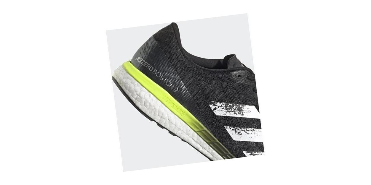 adidas Adizero Boston 9 Core Black / Cloud White / Solar Yellow