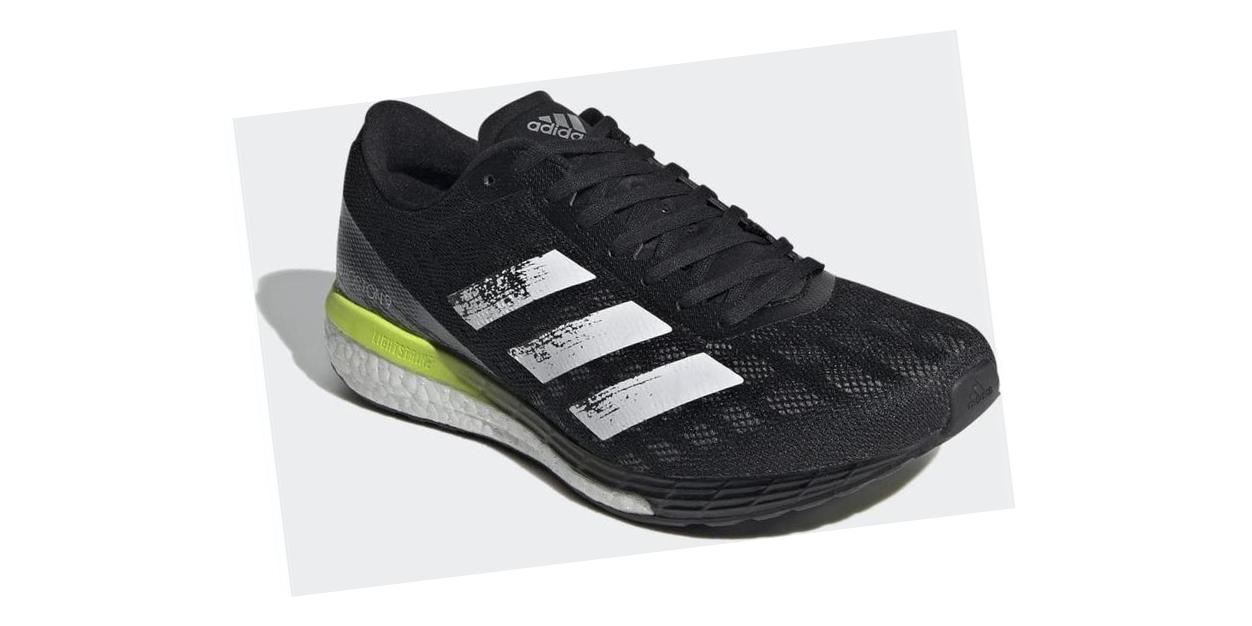adidas Adizero Boston 9 Core Black / Cloud White / Solar Yellow