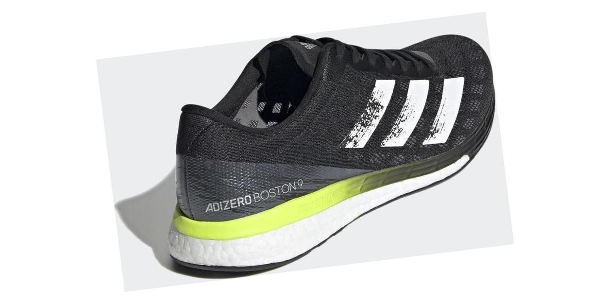 adidas Adizero Boston 9 Core Black / Cloud White / Solar Yellow