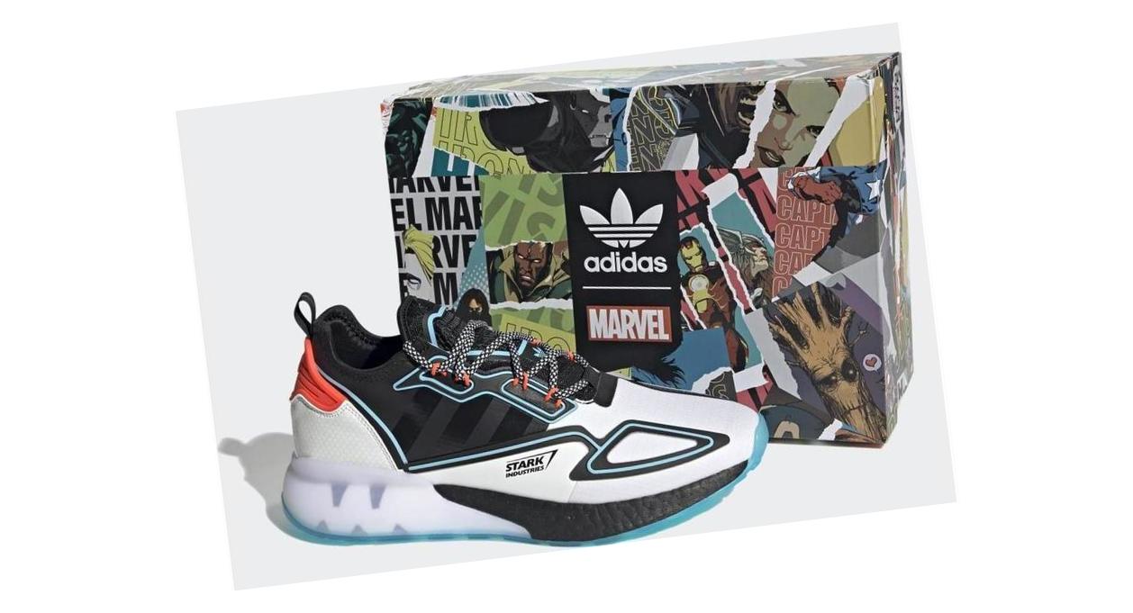 adidas ZX 2K BOOST MARVEL Cloud White / Core Black / Bright Cyan