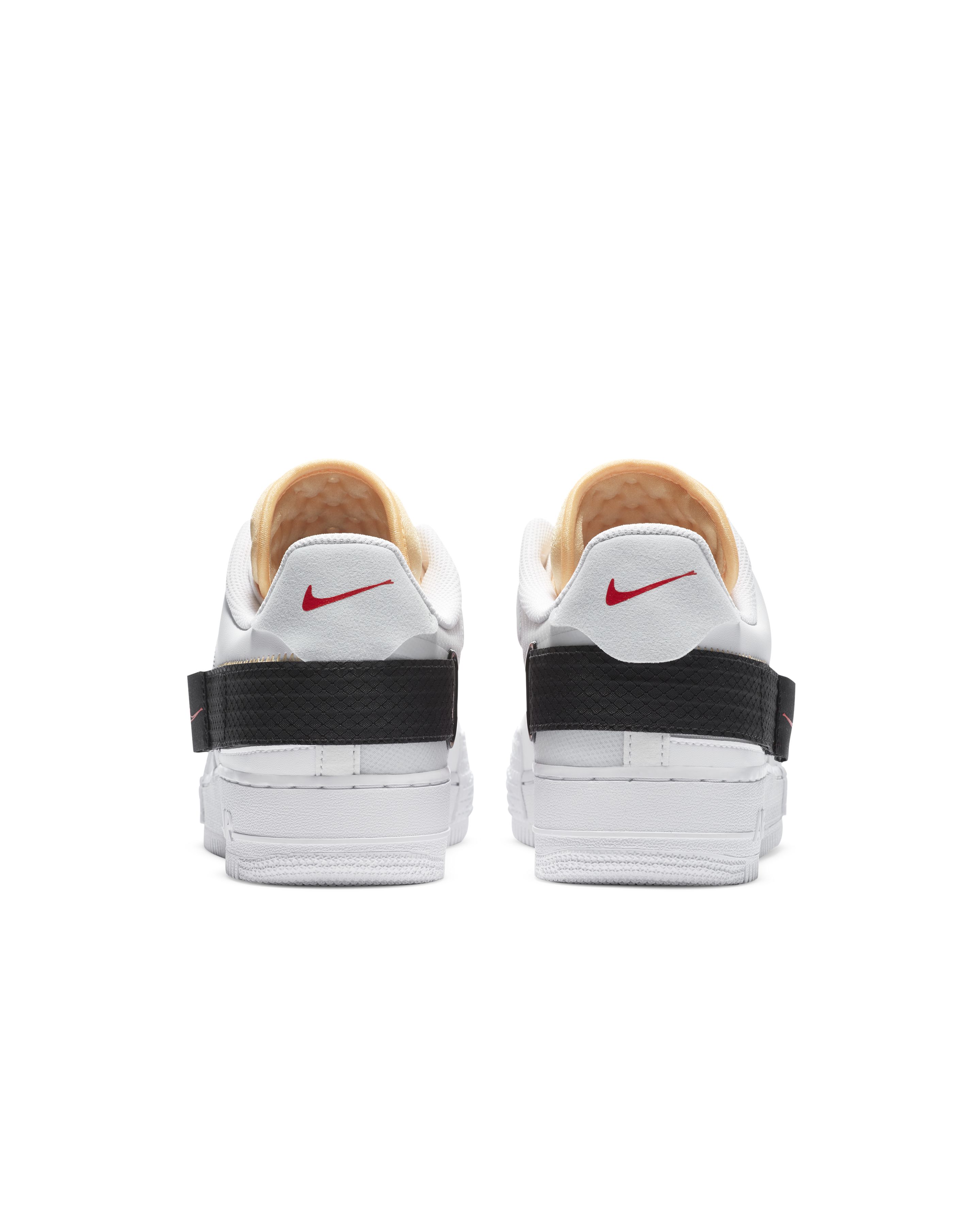 Nike AF1-Type White / Black / Melon / Habanero Red